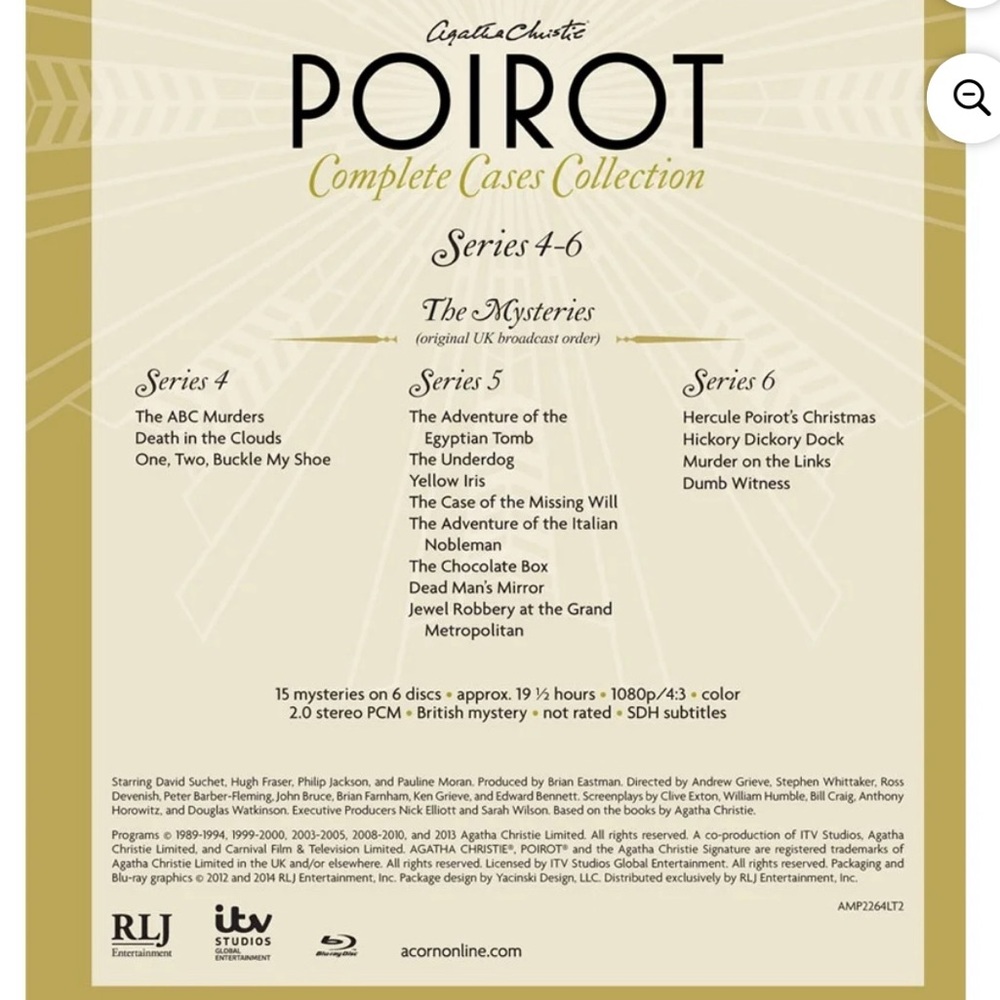 Agatha Christies Poirot:Complete series Collection DVD 33-Disc Box Set - Picture 3 of 8